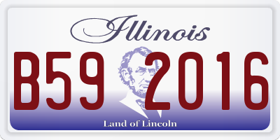 IL license plate B592016