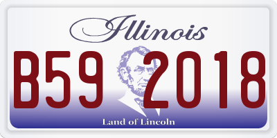 IL license plate B592018