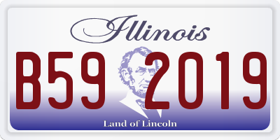 IL license plate B592019