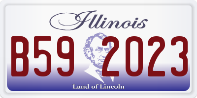 IL license plate B592023