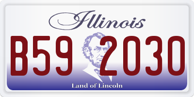 IL license plate B592030