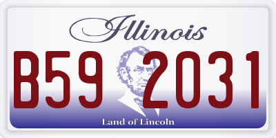 IL license plate B592031