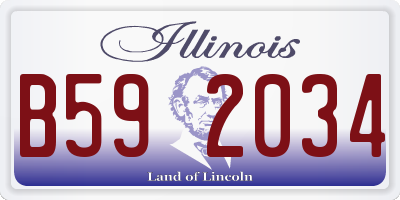 IL license plate B592034