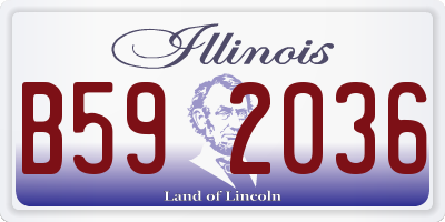 IL license plate B592036