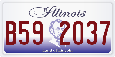 IL license plate B592037