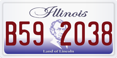 IL license plate B592038