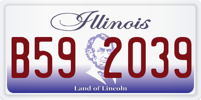IL license plate B592039