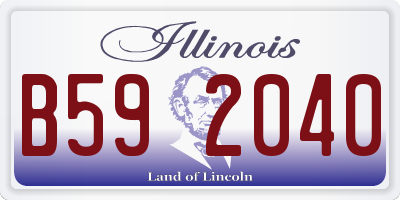 IL license plate B592040