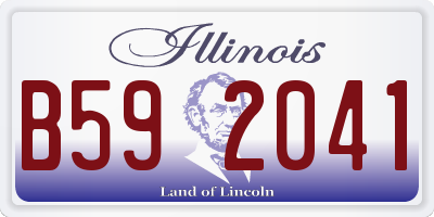 IL license plate B592041