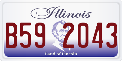 IL license plate B592043
