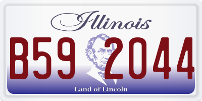 IL license plate B592044