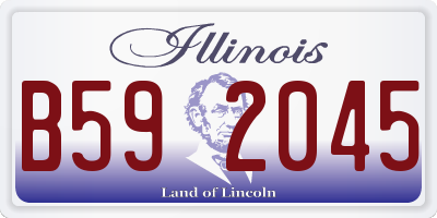 IL license plate B592045