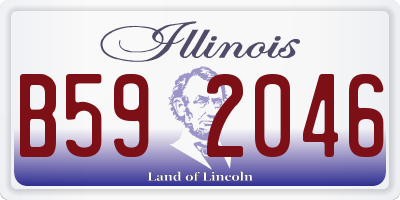 IL license plate B592046