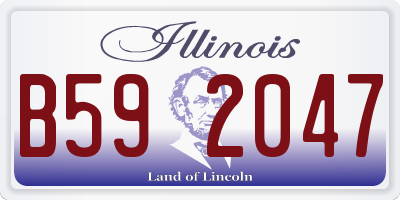 IL license plate B592047