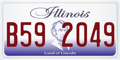 IL license plate B592049