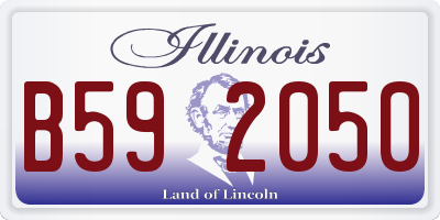 IL license plate B592050
