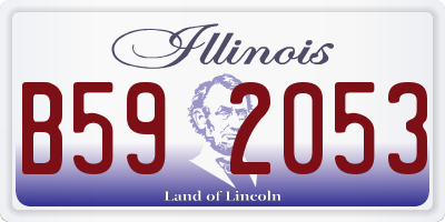 IL license plate B592053