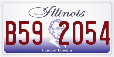 IL license plate B592054