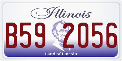 IL license plate B592056