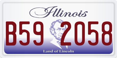 IL license plate B592058