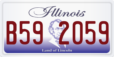 IL license plate B592059
