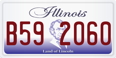 IL license plate B592060