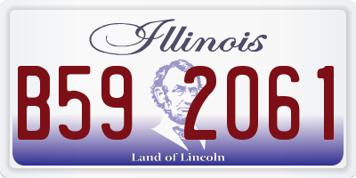 IL license plate B592061