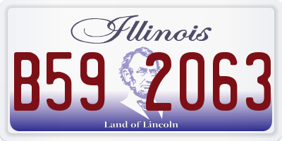 IL license plate B592063