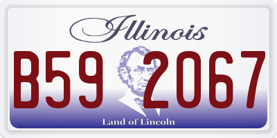 IL license plate B592067