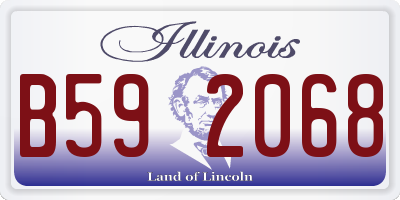 IL license plate B592068
