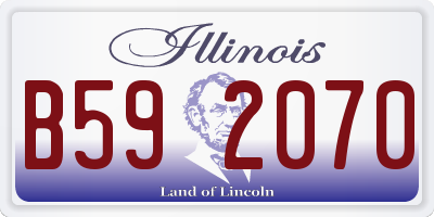 IL license plate B592070