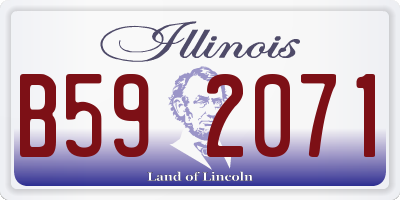 IL license plate B592071