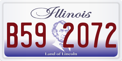 IL license plate B592072