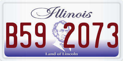 IL license plate B592073