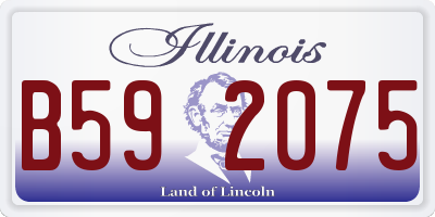 IL license plate B592075