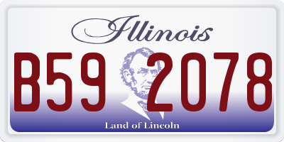 IL license plate B592078