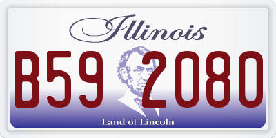 IL license plate B592080