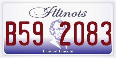IL license plate B592083