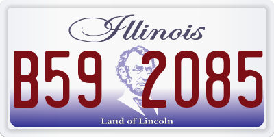 IL license plate B592085