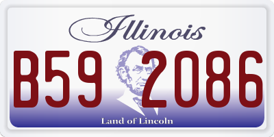 IL license plate B592086