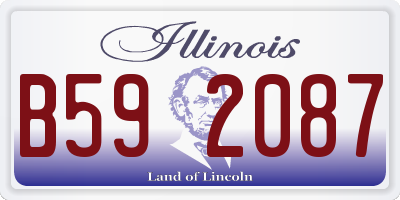 IL license plate B592087
