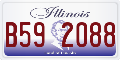 IL license plate B592088