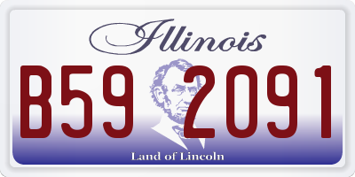 IL license plate B592091