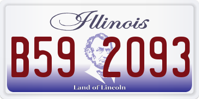 IL license plate B592093