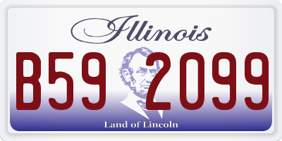 IL license plate B592099