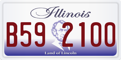 IL license plate B592100