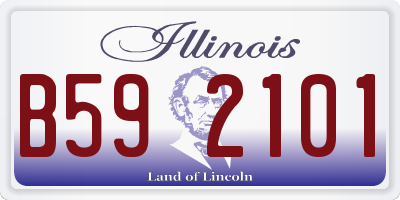 IL license plate B592101