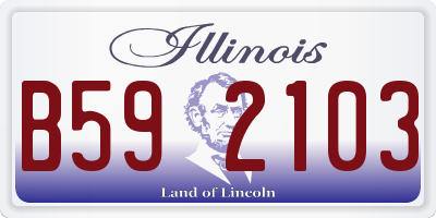 IL license plate B592103