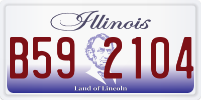 IL license plate B592104