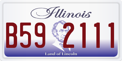 IL license plate B592111